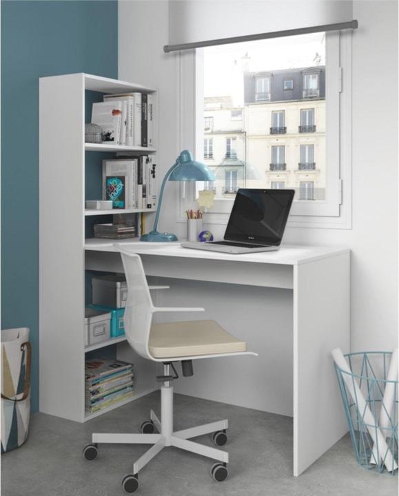 Image du produit CaliCosy Bureau réversible avec étagère de rangement - L120 cm