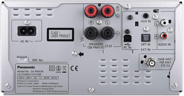 Image du produit Panasonic SC-PMX94 (Bluetooth, Lecteur de CD, 2x 60 W)
