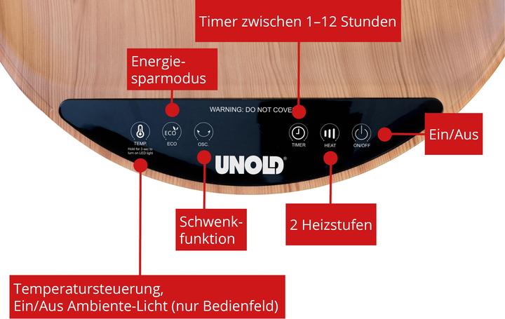 Actual product image Unold Henry fan heater table (2000 W)
