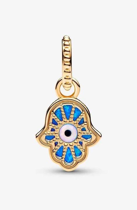 Image du produit Pandora Charm irisé bleu main de Fatima (Métal doré jaune)