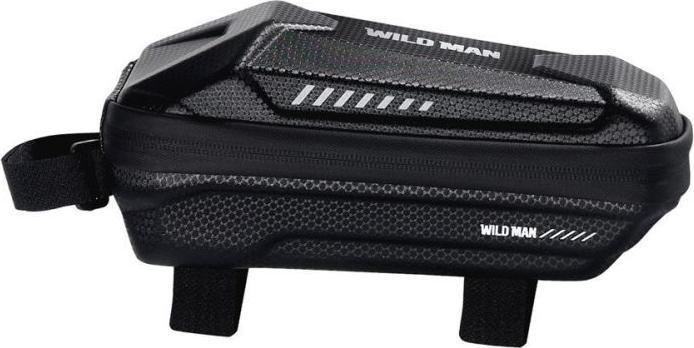 Actual product image Wildman Bicycle accessory traveling bag for bike frame with zipper 1L ES5 black (1 l, Luggage carrier bag)