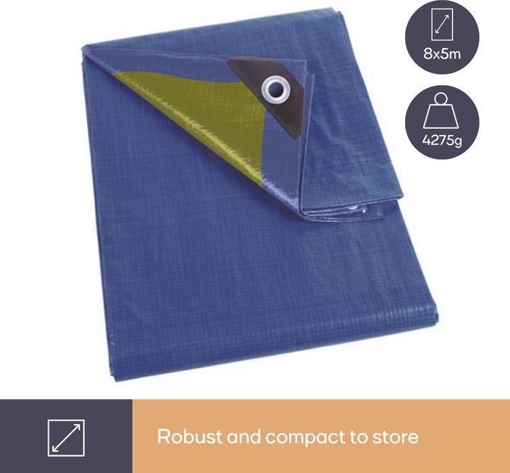 Immagine prodotto Perel Telone - Blu/Kaki - Forte (5 x 8 m)