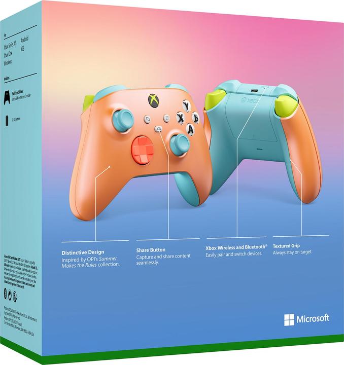 Produktbild Microsoft Xbox Wireless Controller - Sunkissed Vibes OPI (Special Edition) (Xbox Series X, Xbox Series S, Xbox One X, Xbox One S, PC)