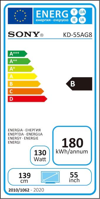 Energy Label Sony KD55AG8 (55", OLED, 4K, 2019)