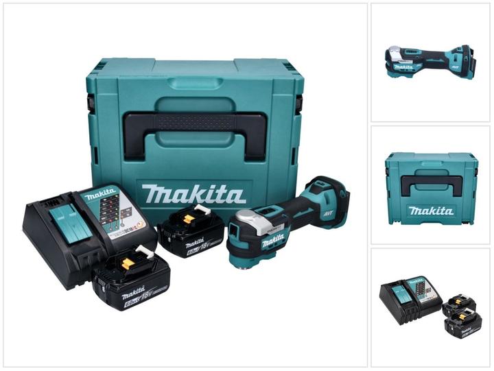 Produktbild Makita DTM 52 RGJ Akku Multifunktionswerkzeug 18 V Starlock Max Brushless + 2x Akku 6,0 Ah + Ladeger