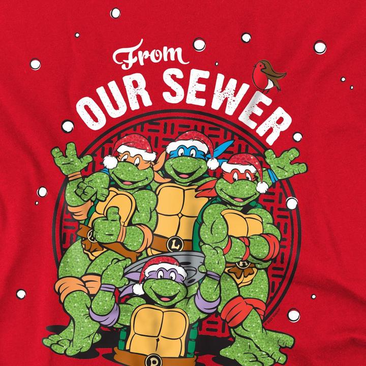 Immagine prodotto Teenage Mutant NT Merry Christmas From Our Sewer Maglietta Uomo (4XL)