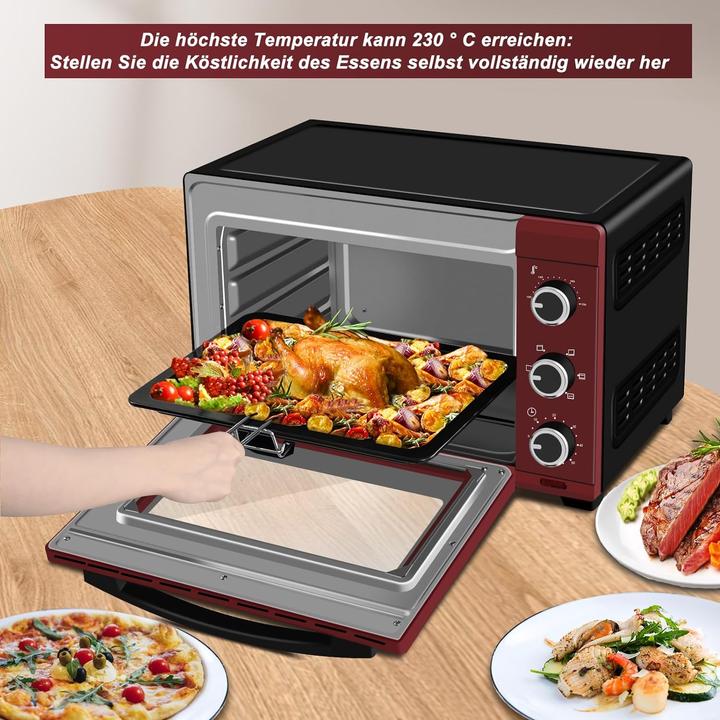 Image du produit Woltu Mini four 32 litres, noir+rouge