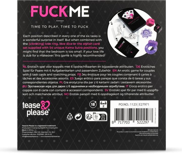 Image du produit tease & please FuckMe (Jeu de cartes, Allemand, Français, Italien, Anglais)
