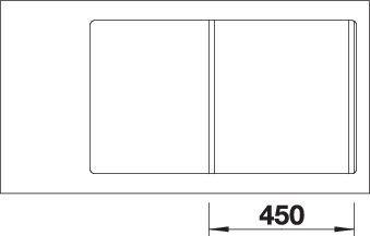 Produktbild Blanco Zenar 45 S-F (49.80 cm, 84.75 cm)