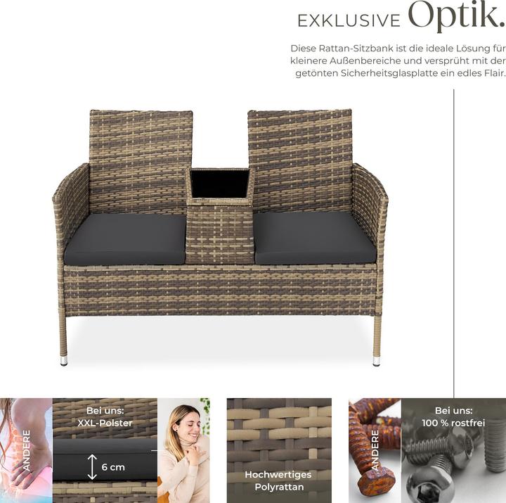 Actual product image tectake Garden bench