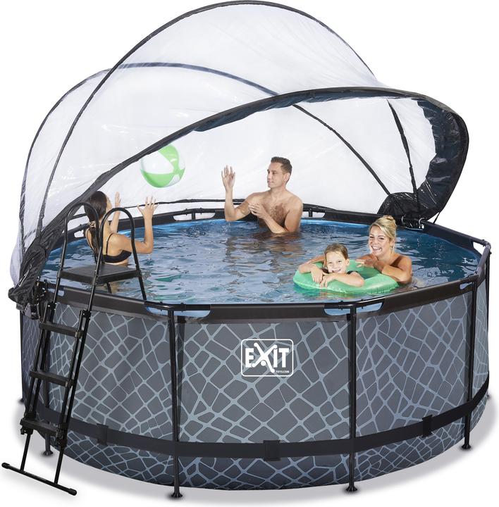 Actual product image Exit Frame pool round 360x122 cm with sunroof and sand filter pump (Ø 360 x 122 cm)