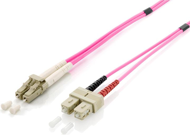 Produktbild equip LWL Patchkabel HF LC/SC 50/125u OM4 1m violett (CAT8.1, 1 m)