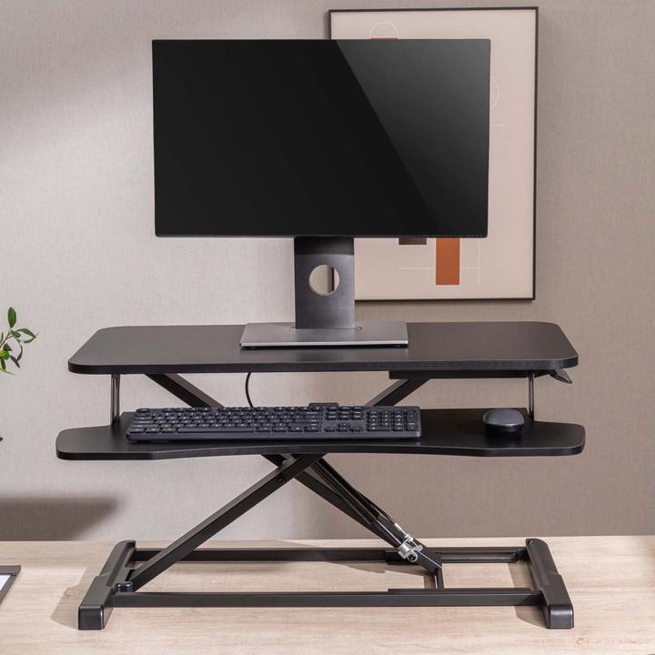 Produktbild Wiltec Schreibtischaufsatz Tastaturablage 80x40cm Höhenverstellung Stehsitz Pult