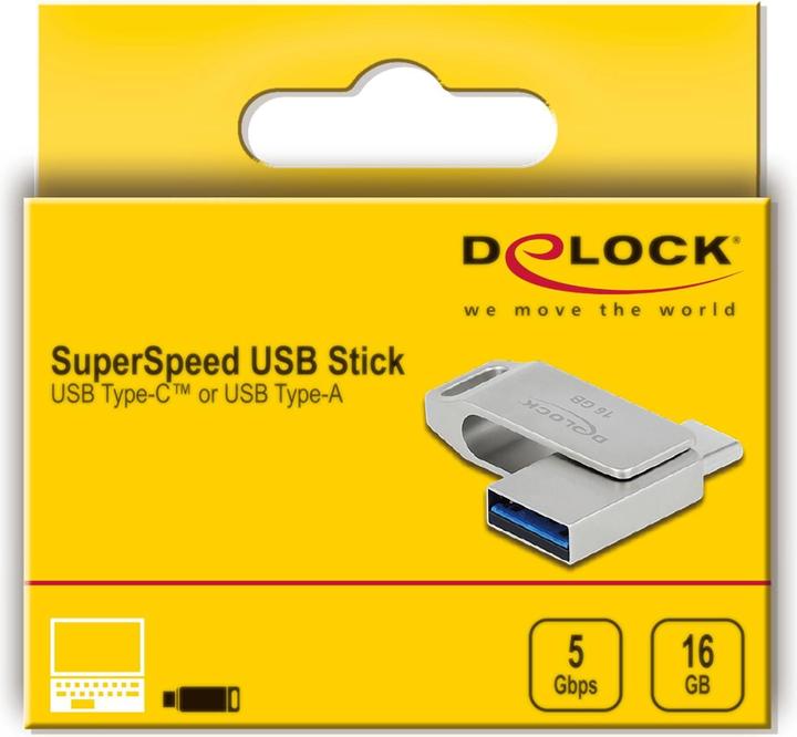 Image du produit Delock Clé USB (16 Go, USB-A, USB-C)