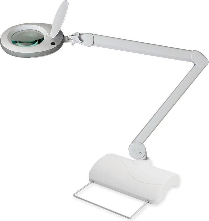 Image du produit Lumeno Lampe loupe LED 721X-MKIII, avec pied de table, 8 dioptries, gris (910 lm)