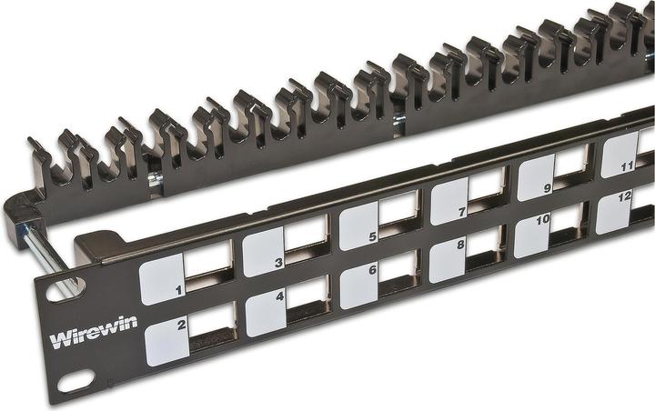 Actual product image Wirewin 24-port 1U patch panel, shielded