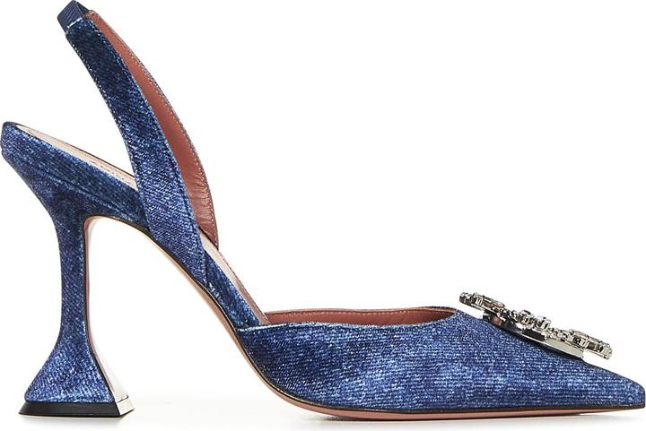 Actual product image Amina Muaddi With Heel Blue (38)
