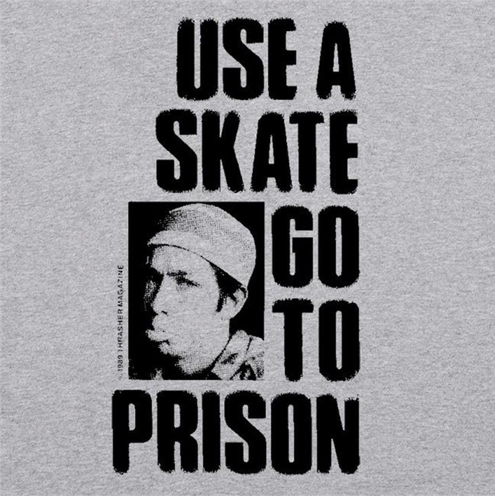 Actual product image Thrasher Use A Skate Go To Prison T-Shirt (S)