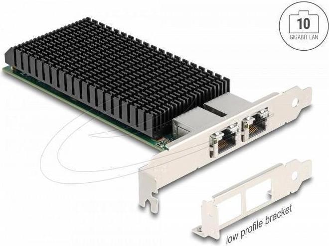 Delock PCI Express x8 Netzwerkkarte 10 Gigabit LAN 2 x RJ45 (PCI-E x8)