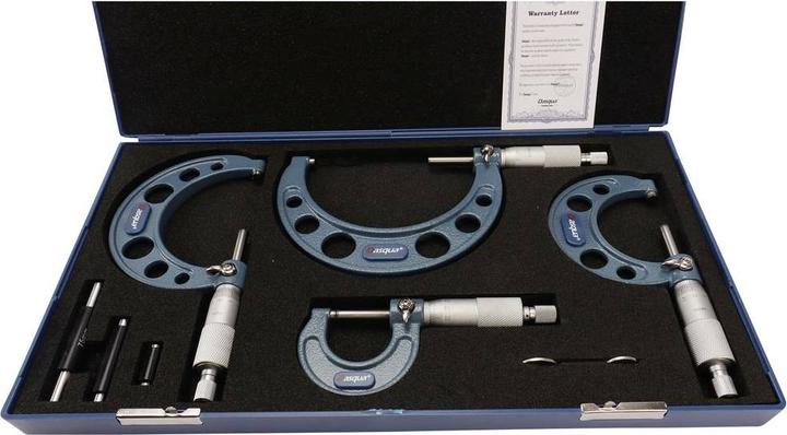 Produktbild Dasqua 4111-8210 4-teiliges Aussenmikrometer-Set 0 - 100mm Ablesung: 0.01mm