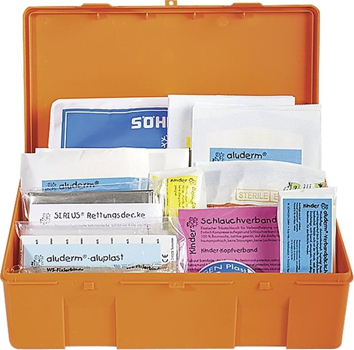 Image du produit Söhngen Mallette de premiers secours ÉCOLE Dimensions : 26 x 16 x 8 cm (l x h x p) Couleur : orange (Accessoires pour trousse de secours)