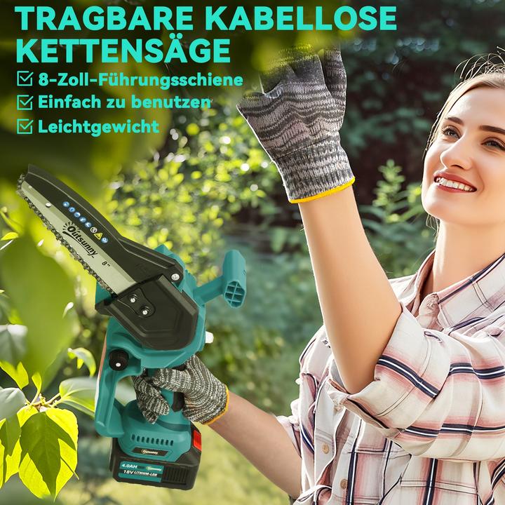 Produktbild Outsunny Kettensäge Metall, Nylon Blau (Akku Kettensäge)