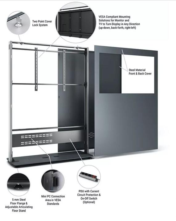Produktbild DSS Indoor Stele Landscape, 55" Bildschirm, schwarz