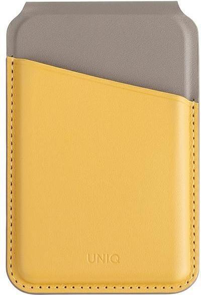 Actual product image Uniq Lyden DS magnetyczny portfel RFID i stojak na telefon żółto-szary/canary yellow-flint grey