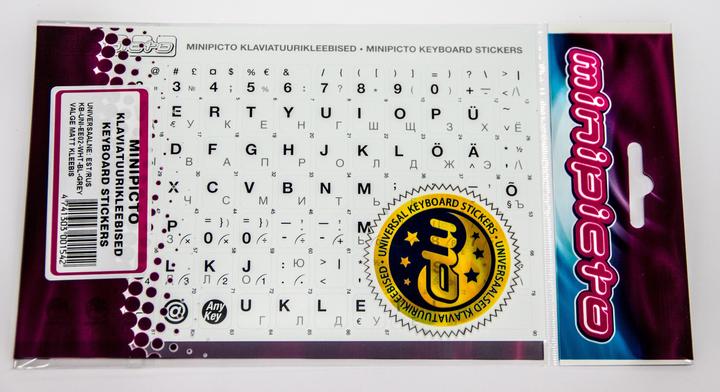 Image du produit Minipicto Autocollants pour clavier EST/RUS, noir/blanc/gris (KB-UNi-EE02-WHTGRORA)