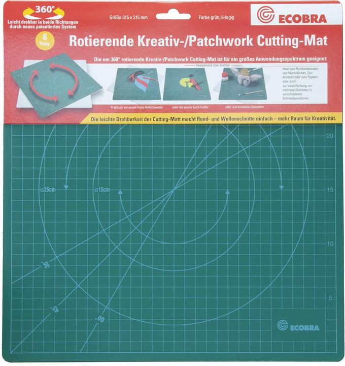 Immagine prodotto Ecobra Tappeto da taglio rotante a 360 gradi Dimensione verde: 315 x 315 mm