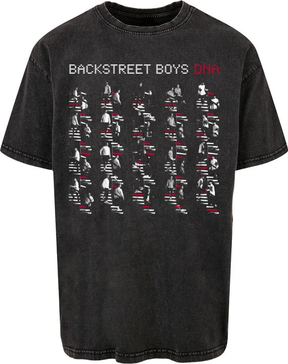 Actual product image Merchcode Backstreet Boys - DNA Album Red Acid Washed Heavy Oversize Tee - 114609 (M)