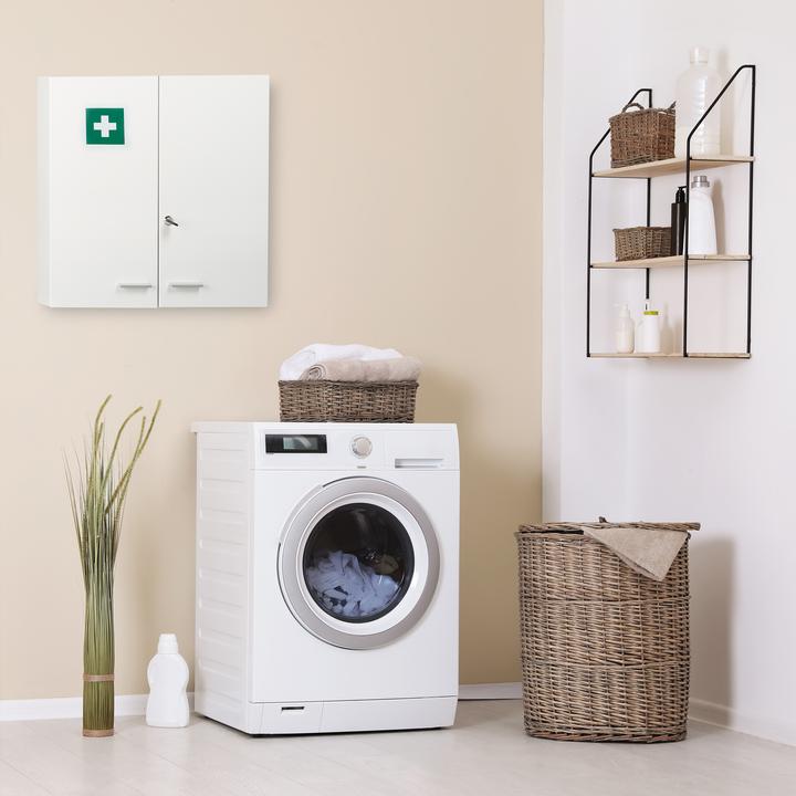 Image du produit Relaxdays Armoire à Pharmacie Carrée (53 x 21.5 x 53 cm)