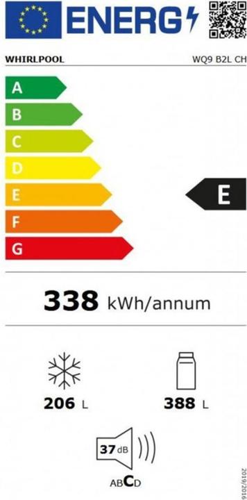 Energie-Label Whirlpool WQ9 B2L CH (594 l)