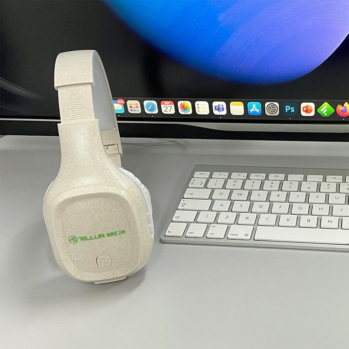 Immagine prodotto Tellur Cuffie Over-Ear Bluetooth verdi Pulse Crema pieghevole (8 h, Cablato)