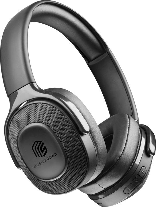 Music Sound Music+Sound DEEP Bluetooth-Kopfhörer schwarz on-ear max.25h Laufzeit 1 (keine Geräuschunterdrückung, 25 h, Kabellos)
