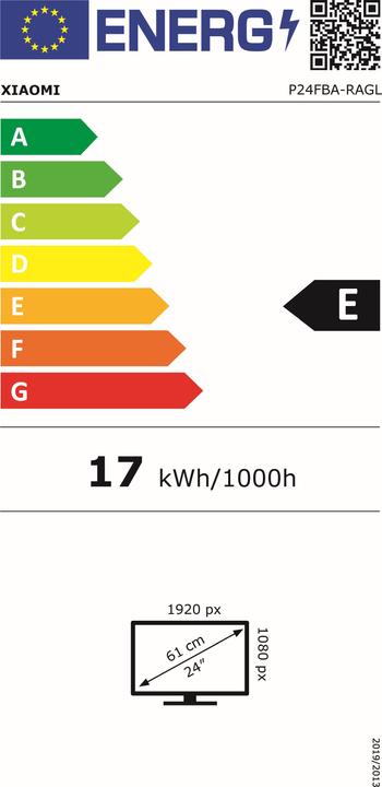 Label énergétique Xiaomi A24i (1920 x 1080 pixels, 23.80")