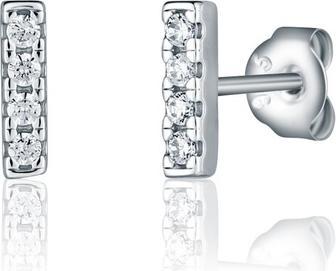 JVD - Beautiful silver earrings with zircons SVLE2102X61BI00