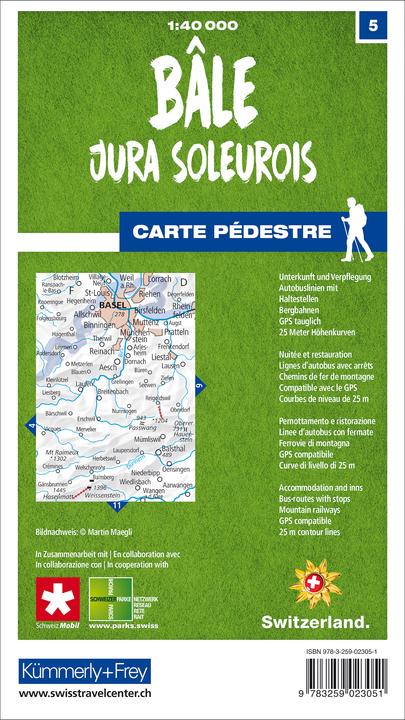 Immagine prodotto Mappa dell'itinerario 05 Basilea - Giura di Soletta