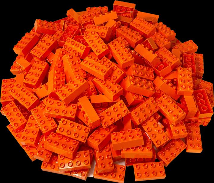 LEGO Duplo 2x4 Steine Orange - 25 Stück - Grundbausteine 3011 NEU (3011)