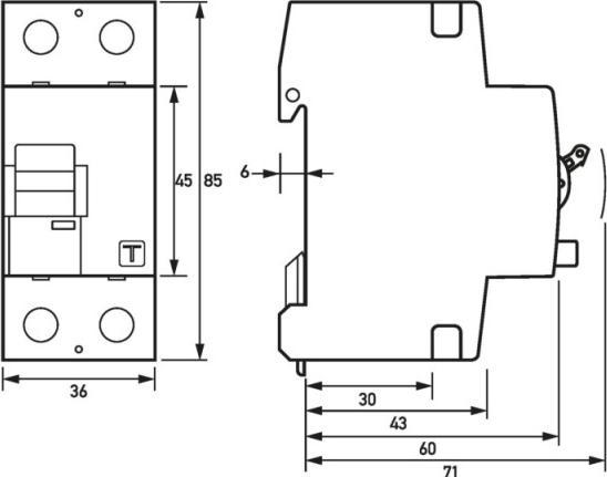Actual product image Doepke DOEP DFS2-040-2/0,3-A Fi switch 40A 0,3A 2p