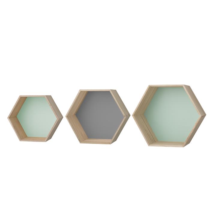 Bloomingville Hexagonal, set of 3
