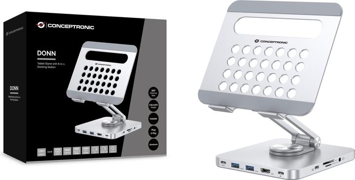 Immagine prodotto Conceptronic Supporto per tablet con docking station 8-in-1 si