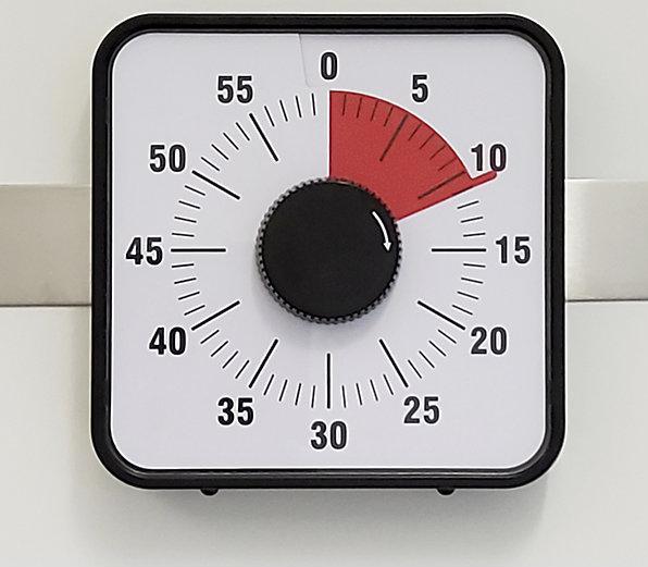 Actual product image Bürk Meeting timer, HxWxD 195 x 195 x 32 mm, black.