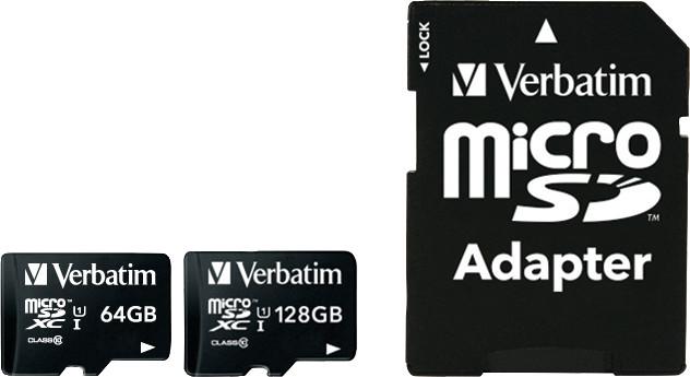 Actual product image Verbatim Micro SDXC Card Class 10 (64 GB, microSDXC, U1, UHS-I)