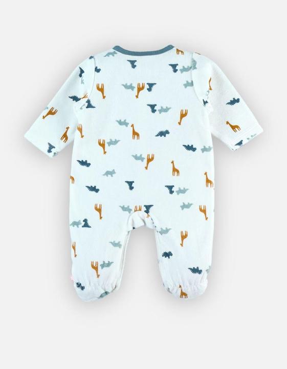 Actual product image Noukies Romper suit velour with animals white size 68 (68)
