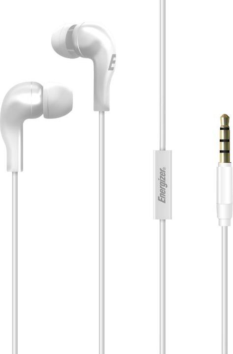 Energizer Wired headphones - CIA5 - jack / aux 3.5 mm, white (Cable)