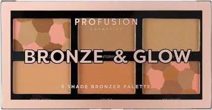 Actual product image Profusion Cosmetics Bronze & Glow 6 Shade Bronzer Palette (Bronze, Bronzer, 60 g)