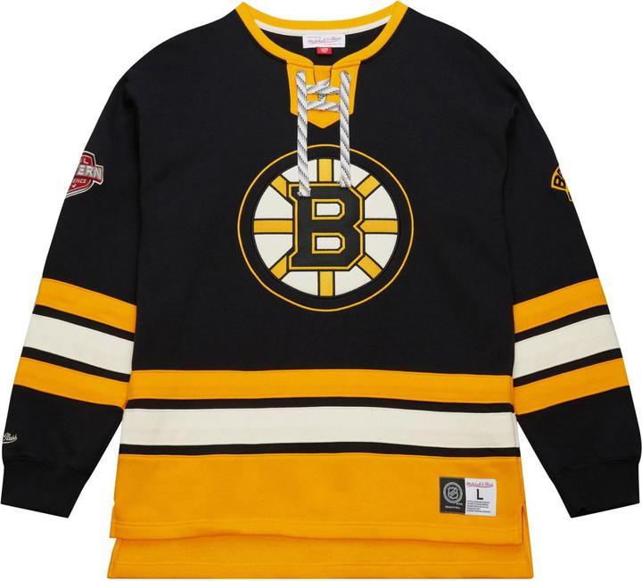 Mitchell & Ness M&N Boston Bruins NHL Lace-Up Heritage Hoody - M (M)