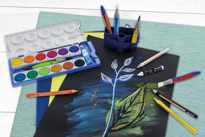 Actual product image Pelikan Coloured pencil case 8+1ST Griffix WV assorted (Assorted colours, incl. pencil, 10 x)