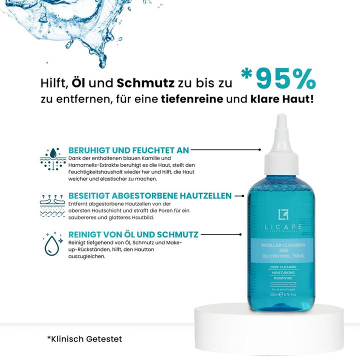 Image du produit Licape | Toner Gesicht | 200 ml | Gesichtswasser für porentiefe Reinigung (200 ml)